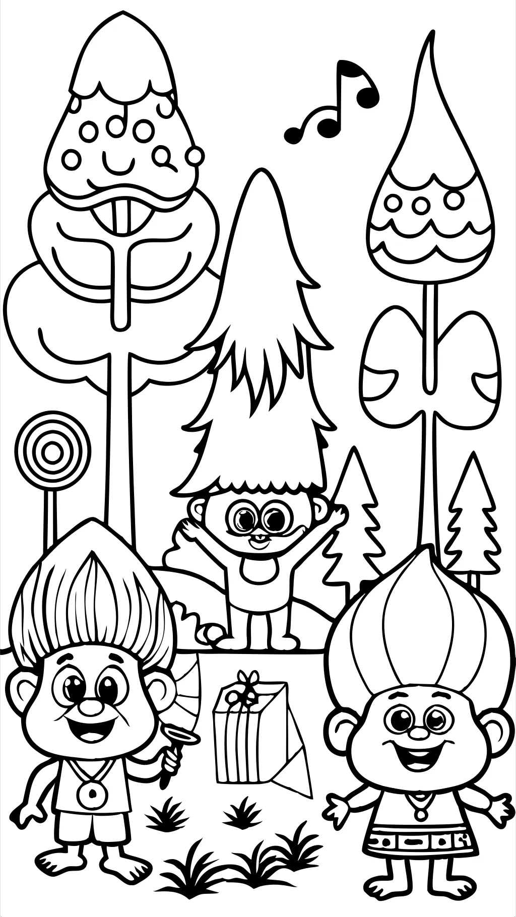 trolls movie printable coloring pages